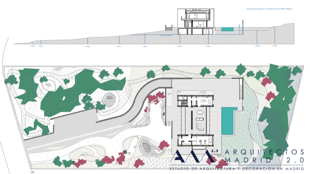 proyecto vivienda unifamiliar en madrid de lujo jardin