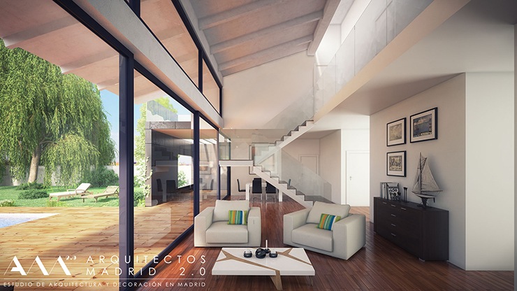 construccion vivienda en pozuelo - proyecto de casa unifamiliar en pozuelo de alarcon - interior decoracion
