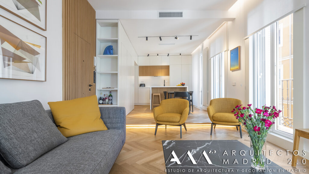 Resultado de reforma integral de vivienda en Chamberí, Arquitectos Madrid 2.0