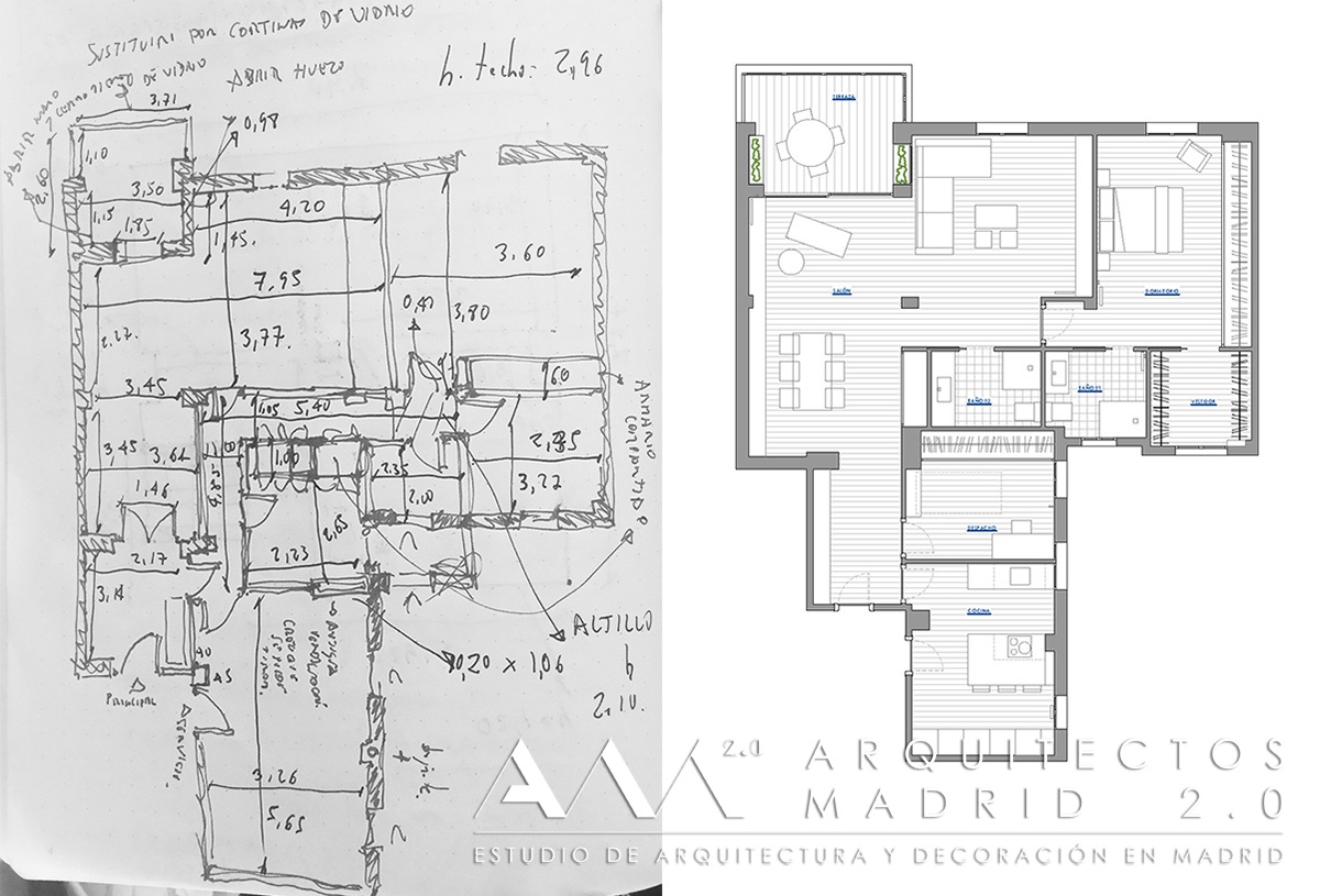 reforma-piso-100-m2-en-madrid-planos-proyecto-estado-inicial-reformado
